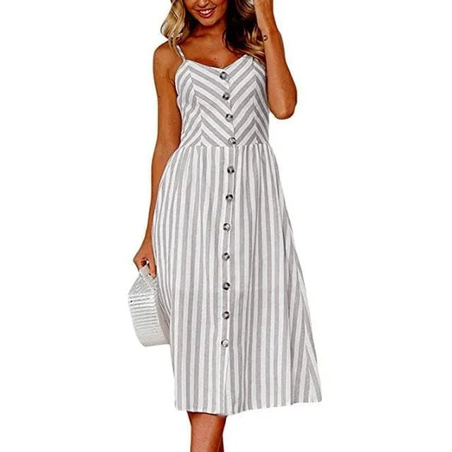 CASUAL BEACH MIDI DRESS