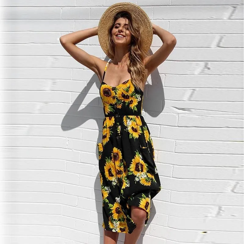 CASUAL BEACH MIDI DRESS