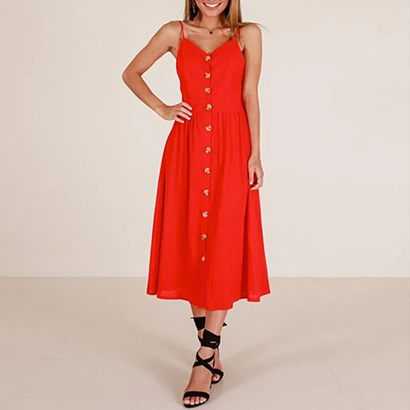 CASUAL BEACH MIDI DRESS