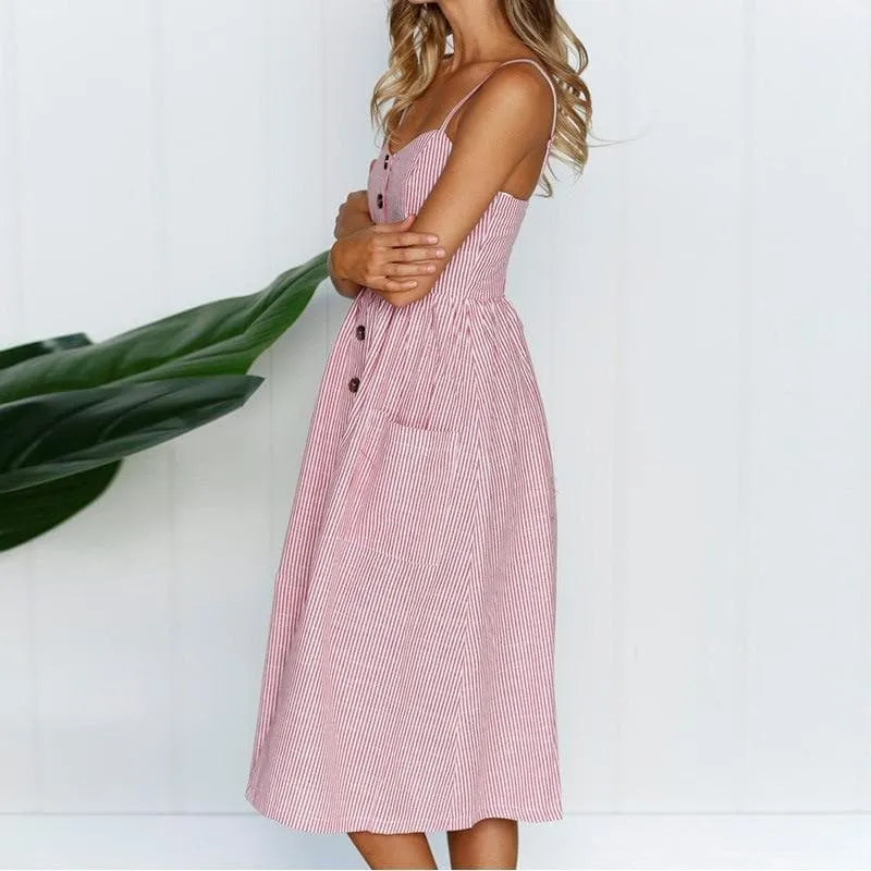 CASUAL BEACH MIDI DRESS