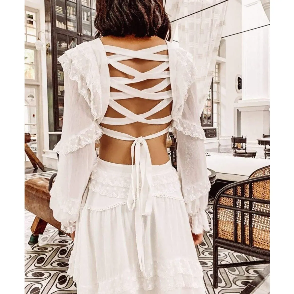 Casual Lace Bohemian Dress