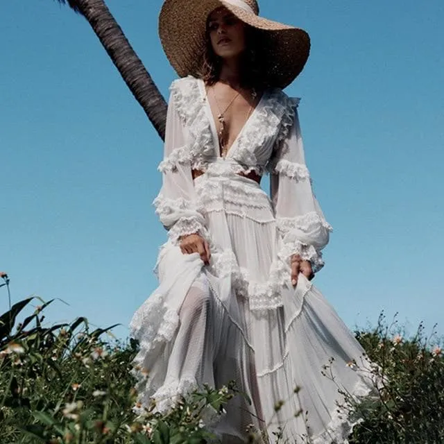 Casual Lace Bohemian Dress