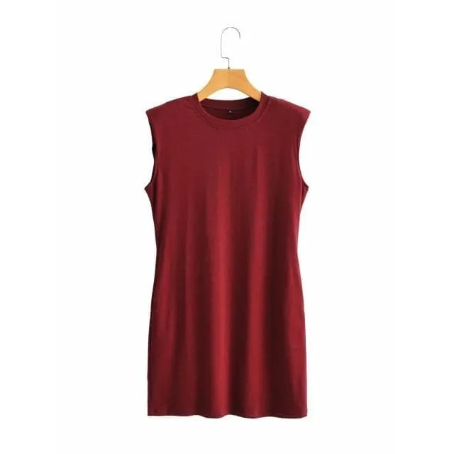 CASUAL SLEEVELESS SHORT DRESS