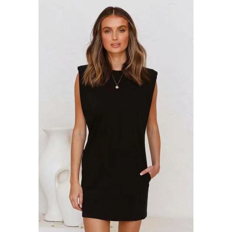 CASUAL SLEEVELESS SHORT DRESS