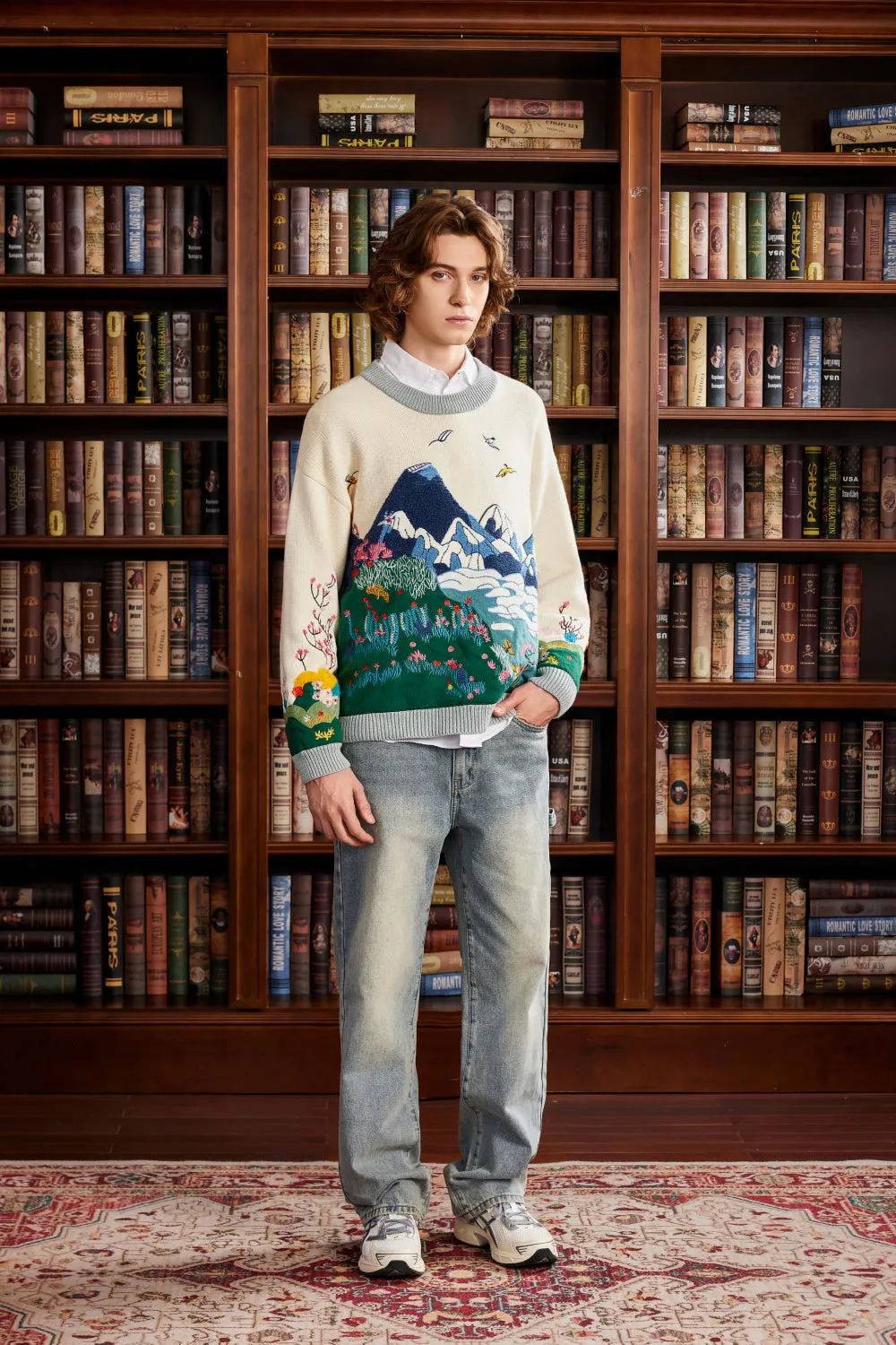 Celestial Embroidery Sweater