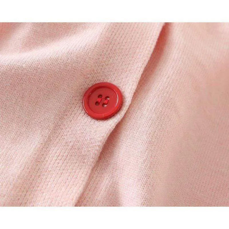 Cherry Embroidered Short Cardigan
