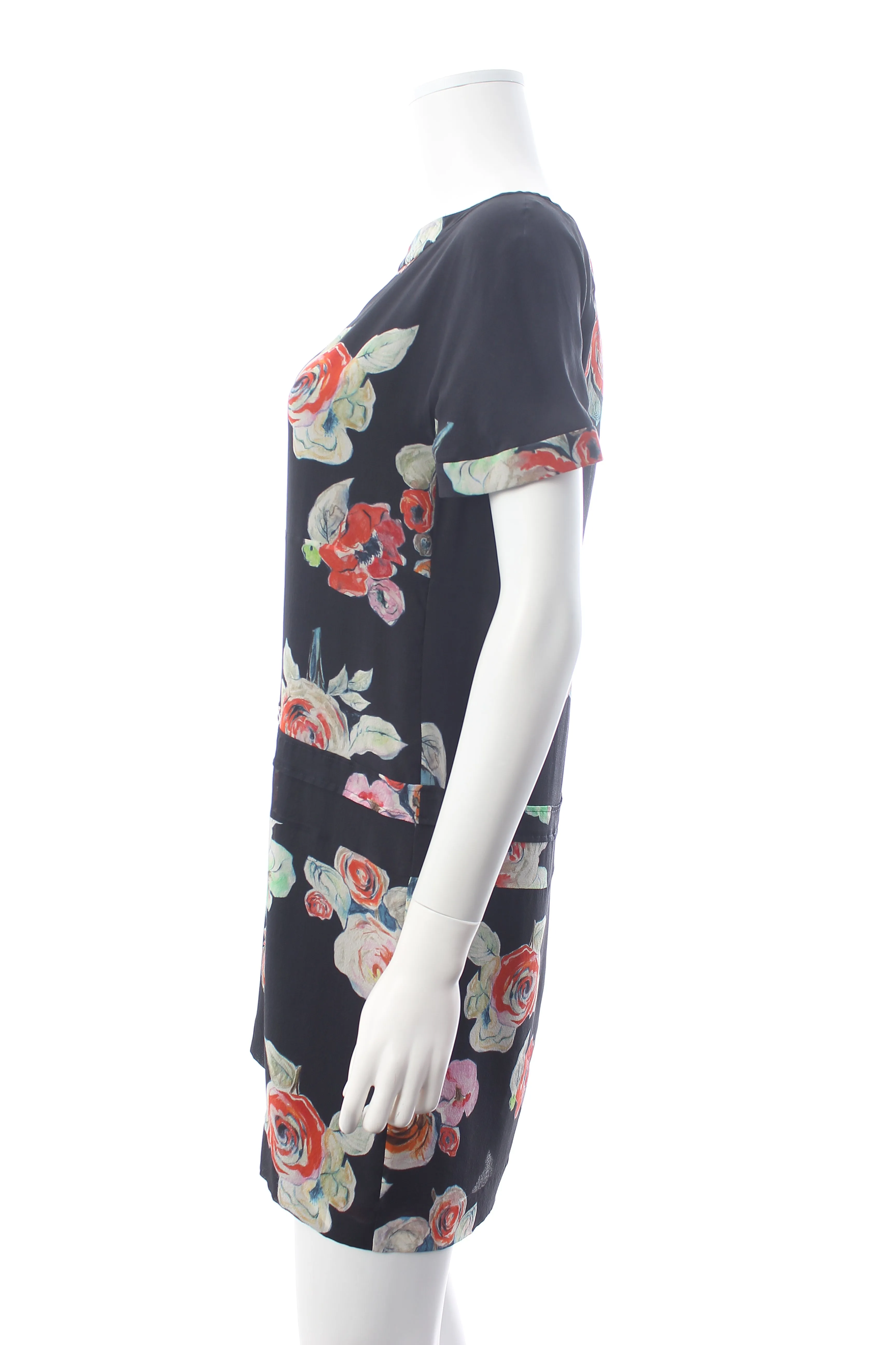 Chloe Floral Printed Silk Mini Dress