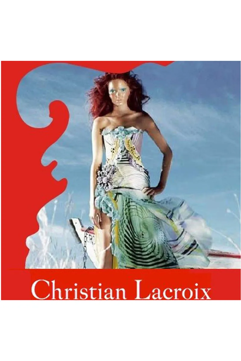 Christian Lacroix Runway 2005 Strapless Silk Ruffled Evening Dress