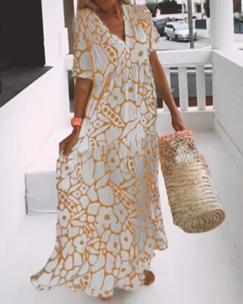 Clara | Women's Casual Printed Midi Dress