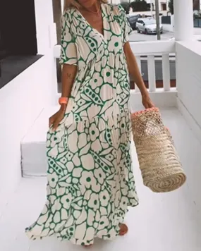 Clara | Women's Casual Printed Midi Dress