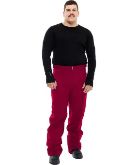 CLEARANCE - Cartel Andes Stretch Mens Shell Ski Pants Red Sizes Short 3XL-7XL