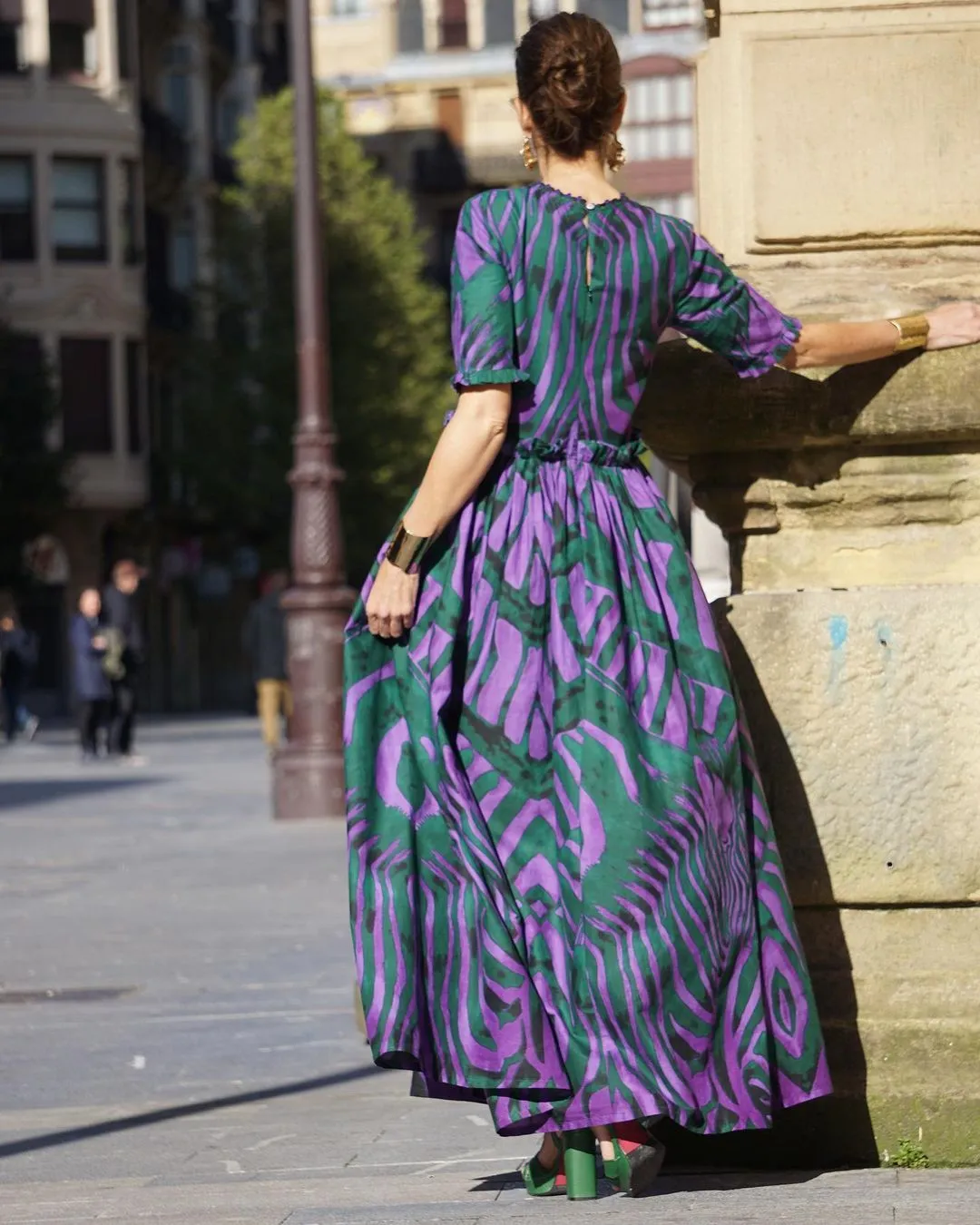 Contrast Printed Dress