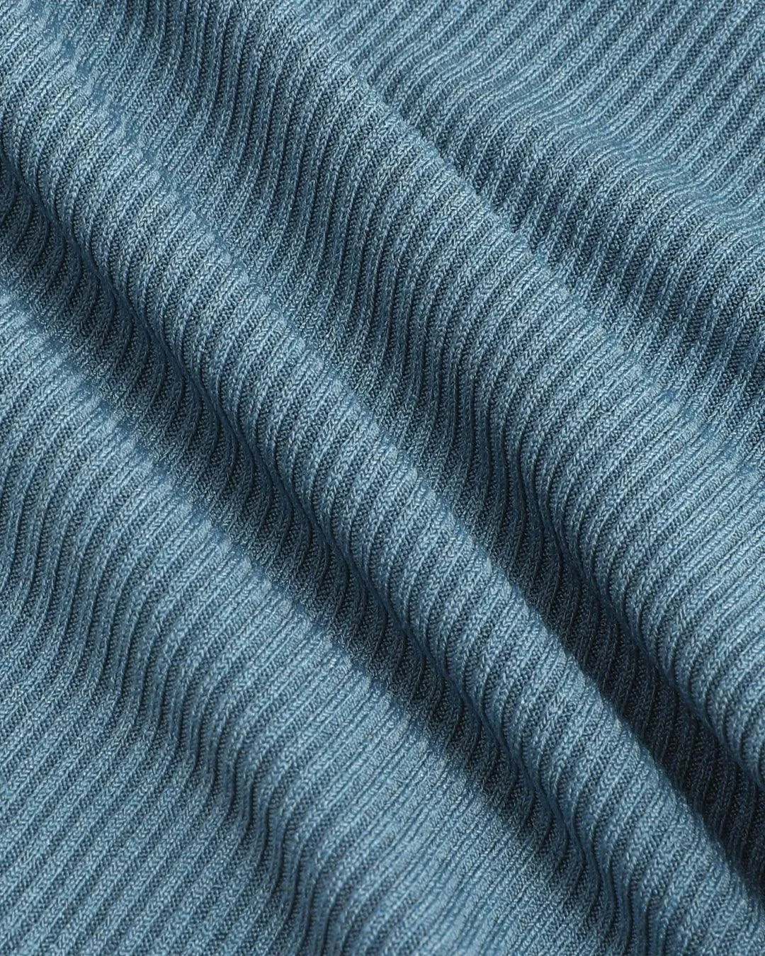 Contrast Trim Blue And White Top