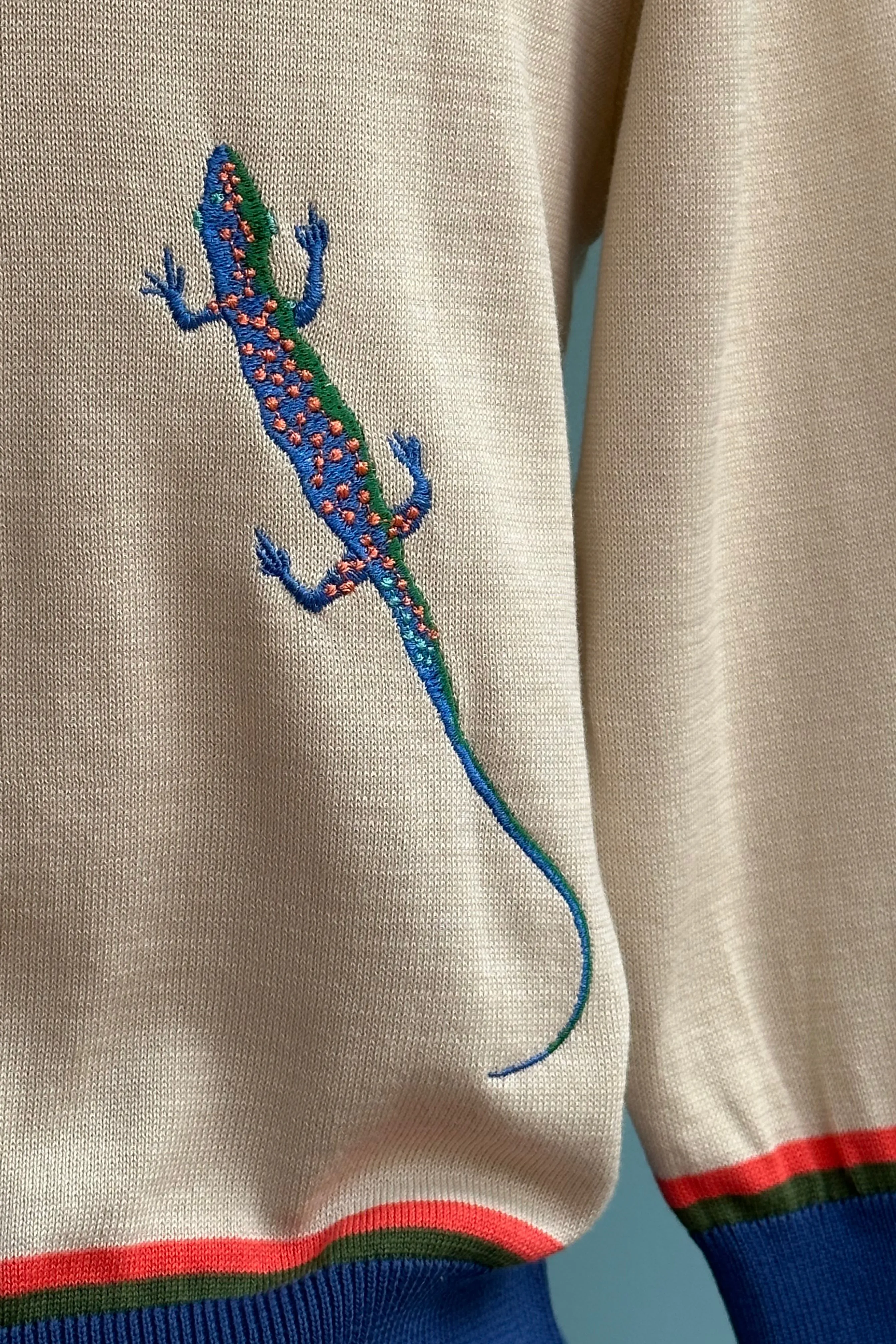 Cream Lizards Vera Cardigan by Palava