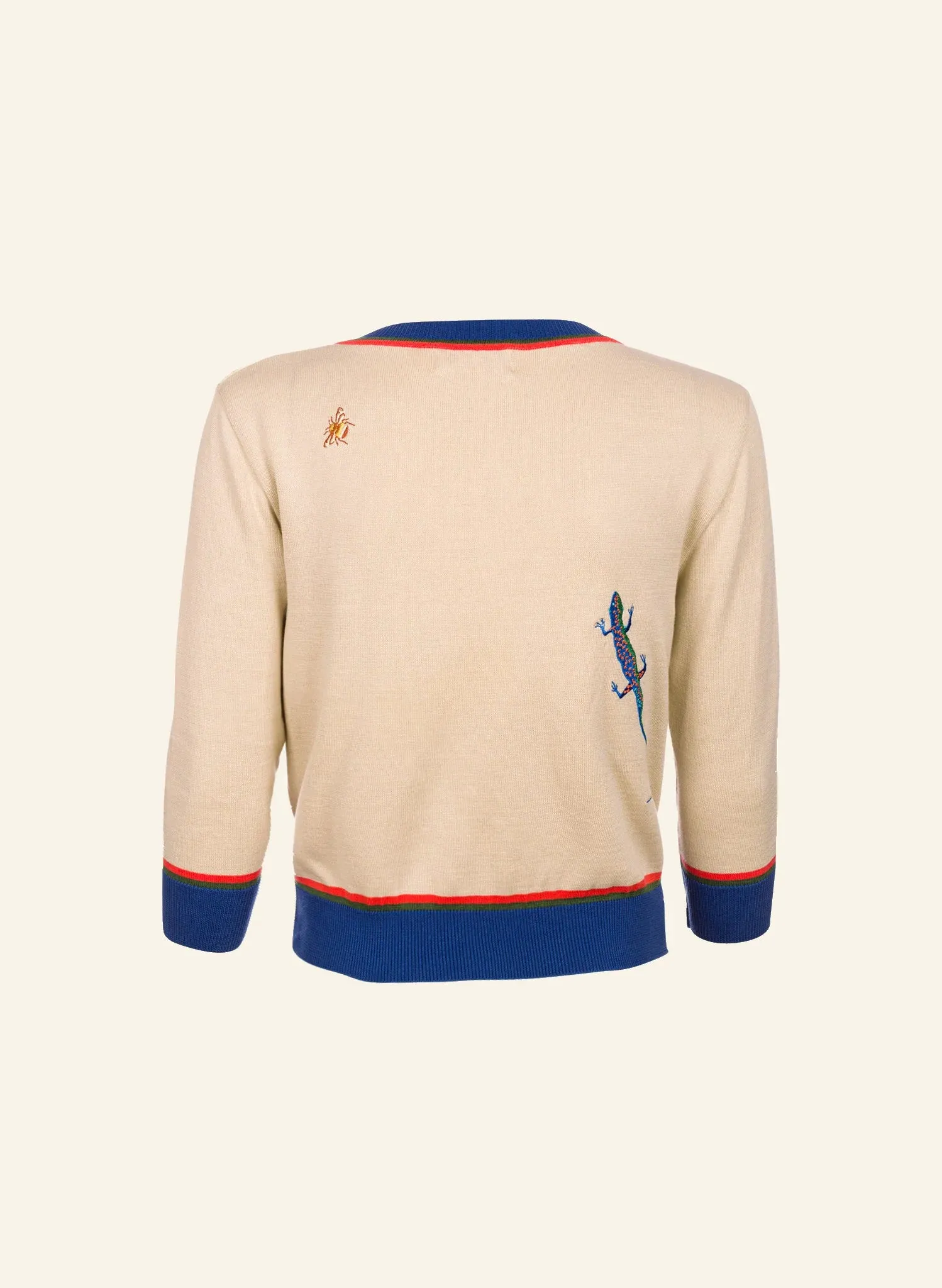 Cream Lizards Vera Cardigan by Palava