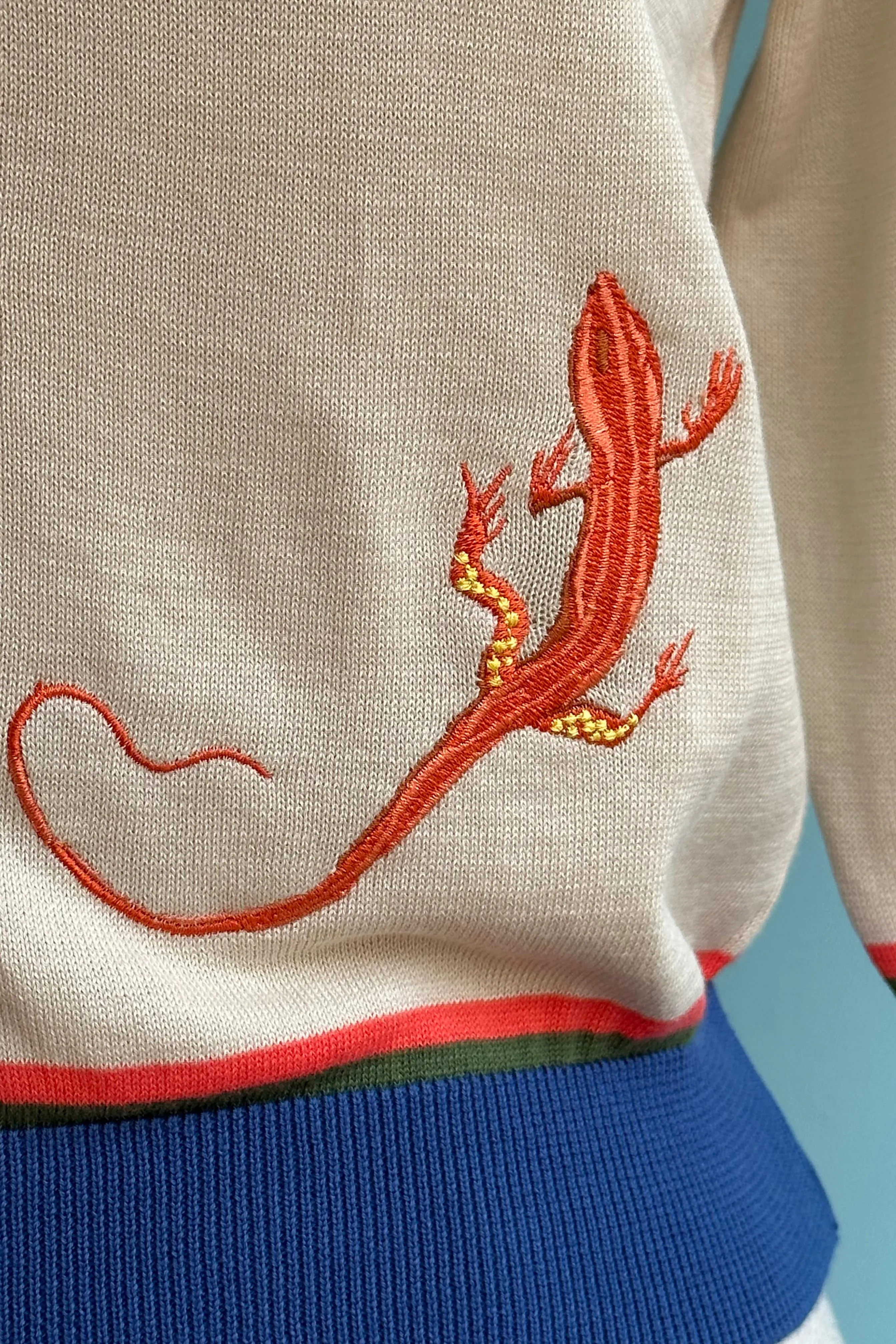 Cream Lizards Vera Cardigan by Palava