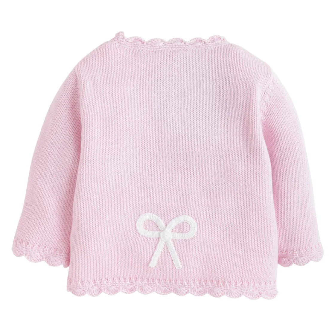 Crochet Cardigan - Pink Bow