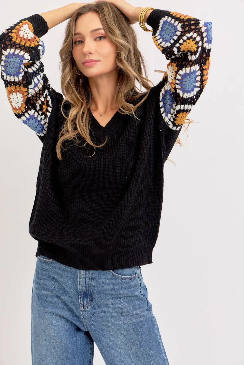 CROCHET PATCHWORK SWEATER
