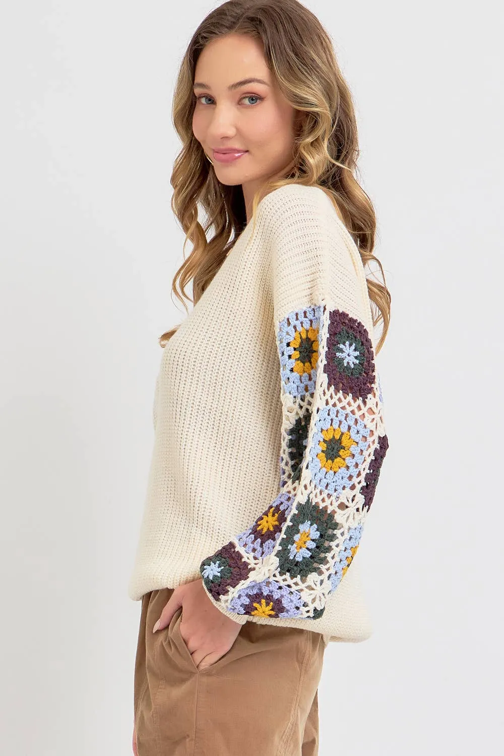 CROCHET PATCHWORK SWEATER