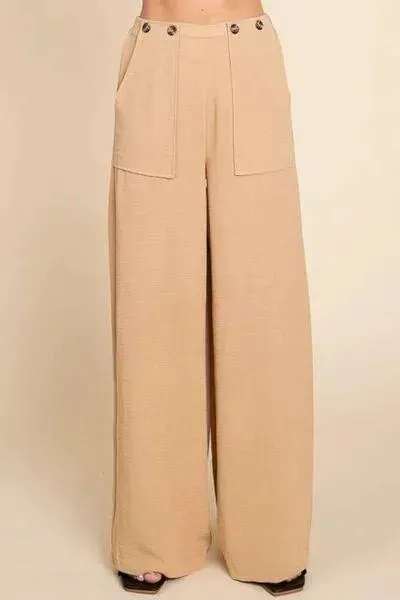 Culture Code Full Size High Waist Wide Leg Cargo Pants