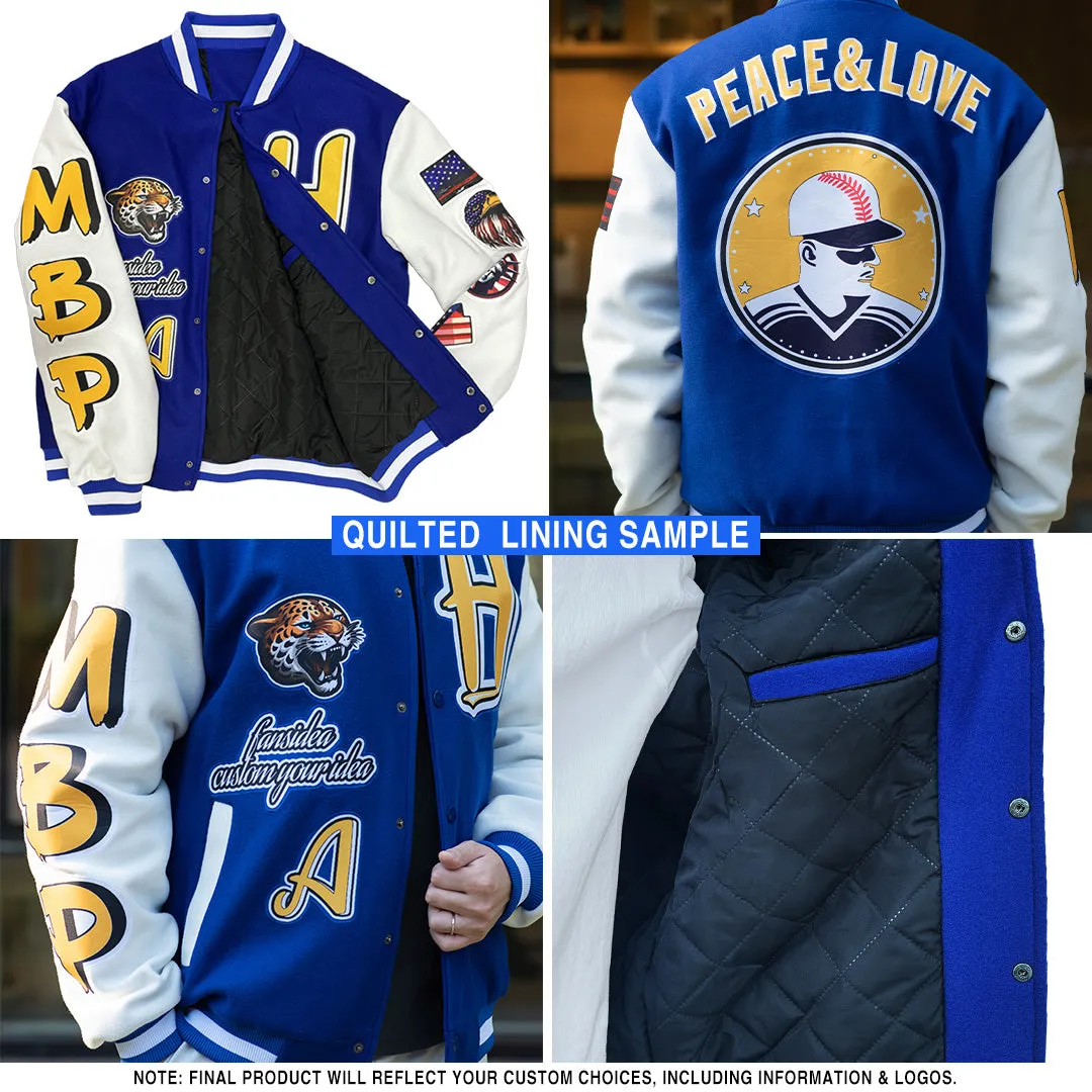 Custom Black White Pinstripe Neon Green Bomber Full-Snap Varsity Letterman Jacket