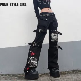 Damen Baggy Hose in Gothic Style
