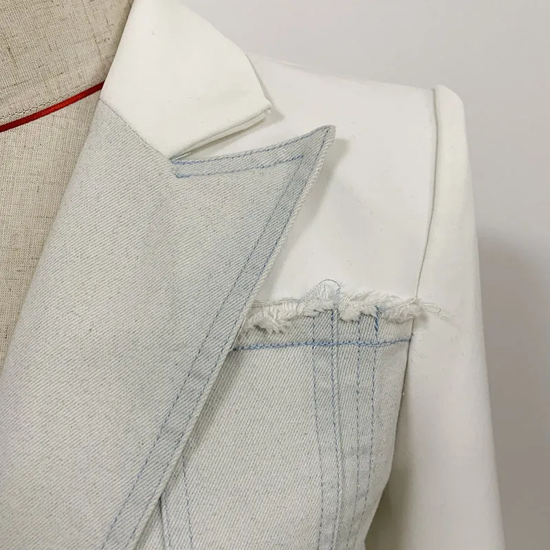 Denim stitching suit