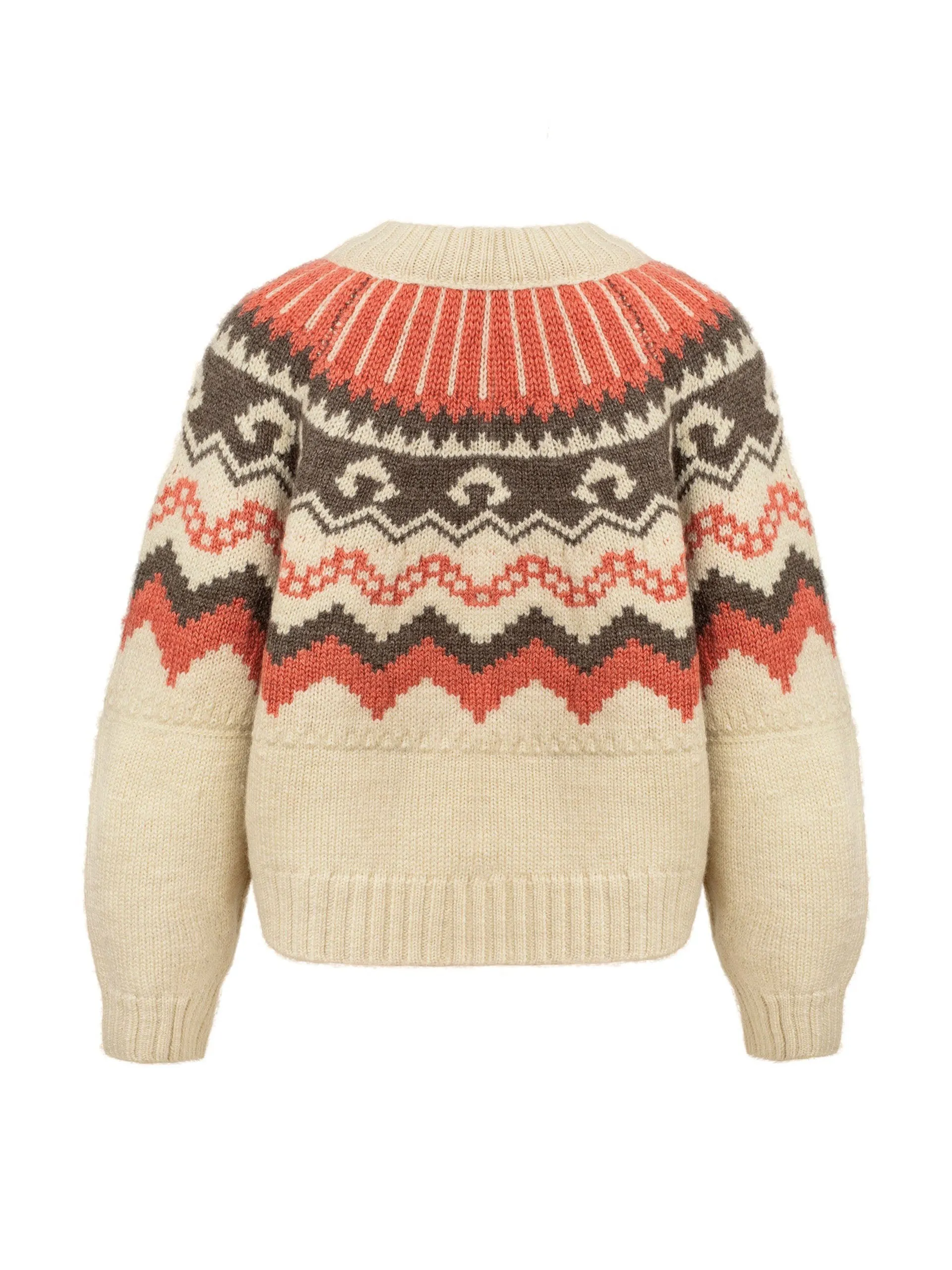 Ecru with shrimp and peat Fleetwood cardigan