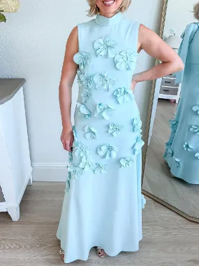 Elegant 3D Floral Design Dress