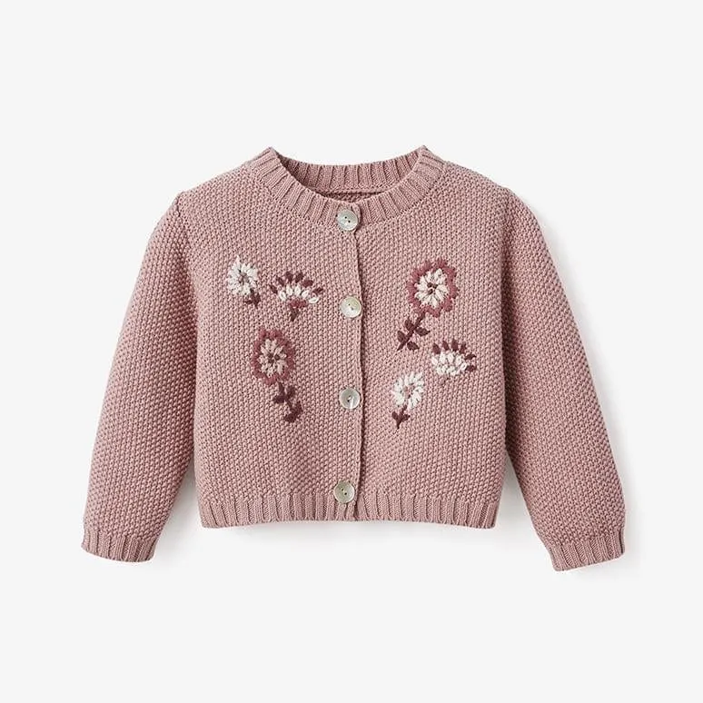 Elegant Baby Flower Cardigan