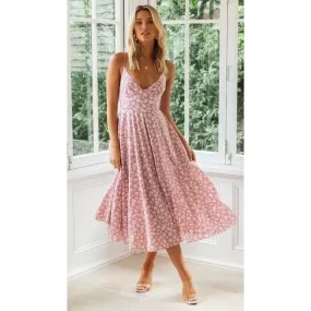 ELEGANT FLORAL MIDI DRESS
