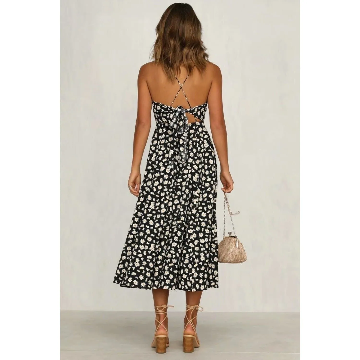 ELEGANT FLORAL MIDI DRESS