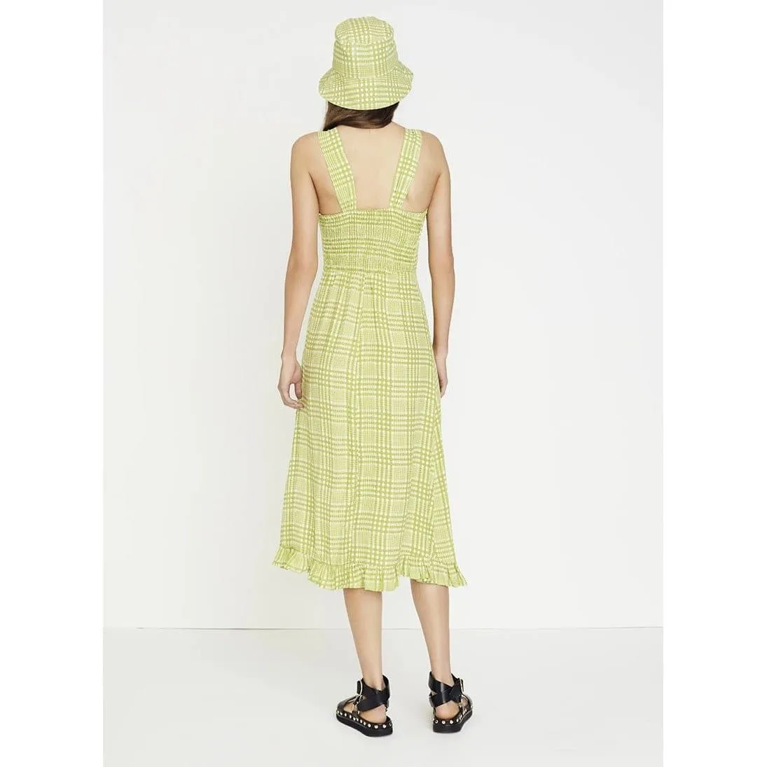 ELEGANT PLAID MIDI DRESS
