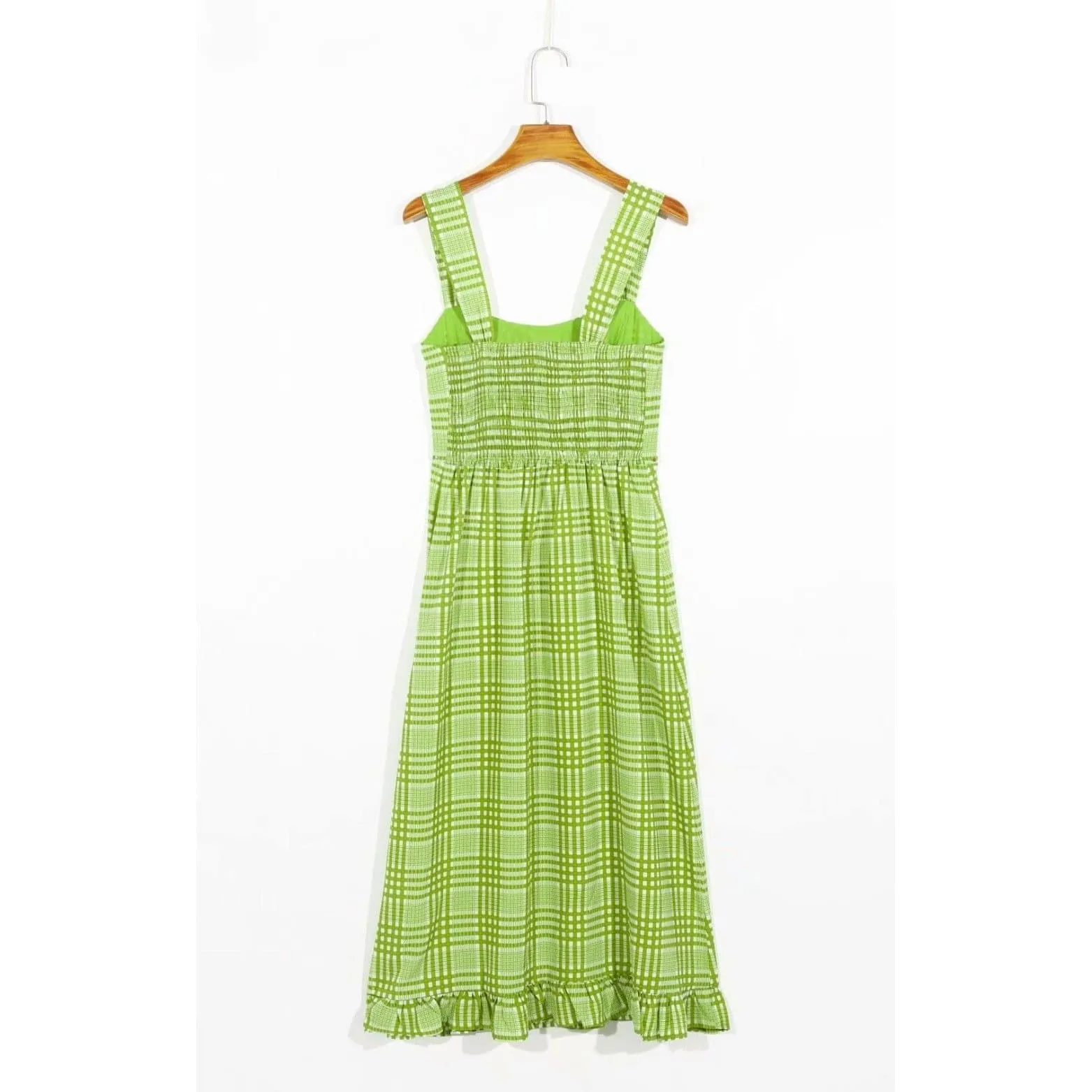 ELEGANT PLAID MIDI DRESS
