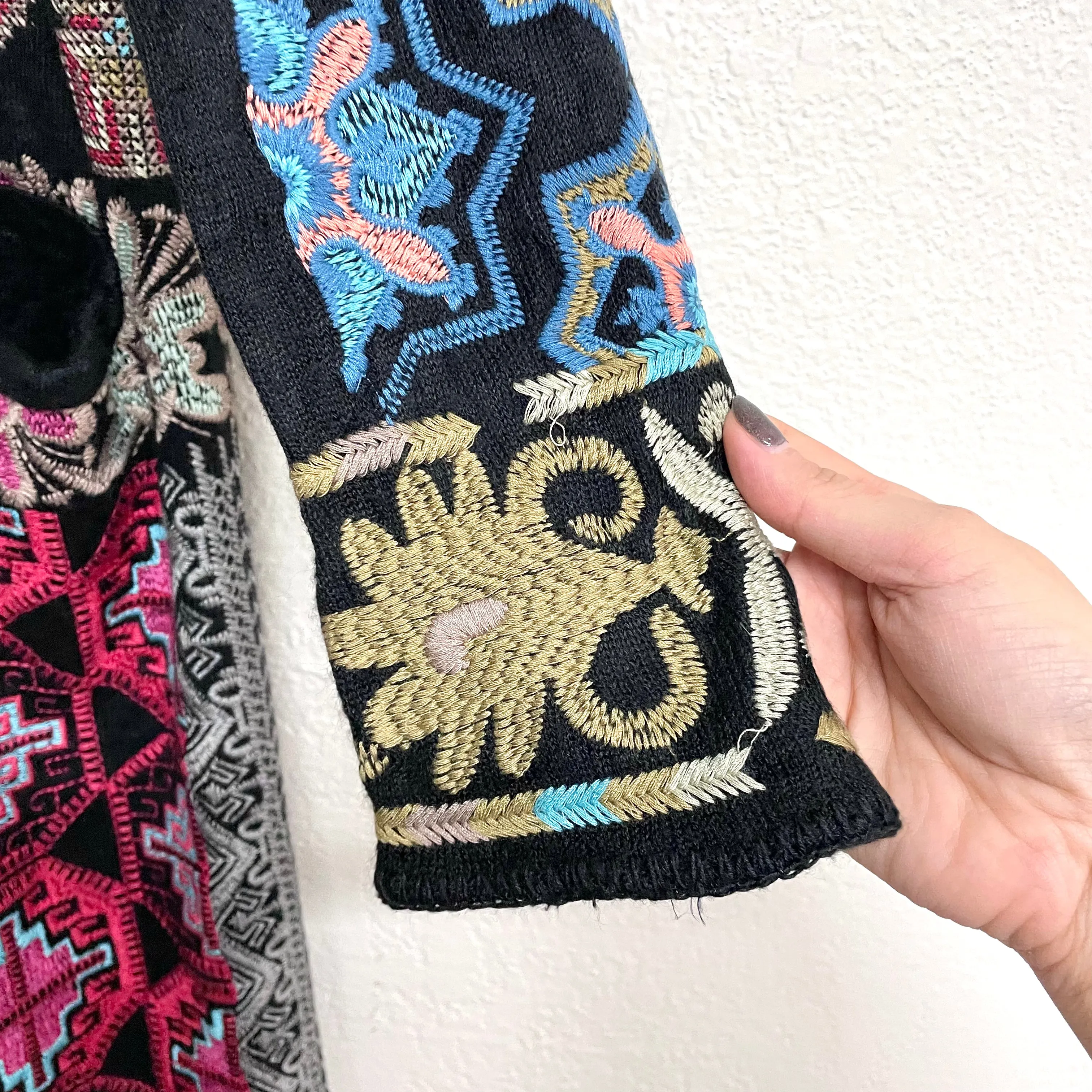 Embroidered Hooded Cardigan