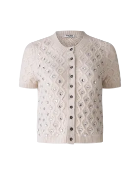 Embroidered Losanghe Cashmere Cardigan