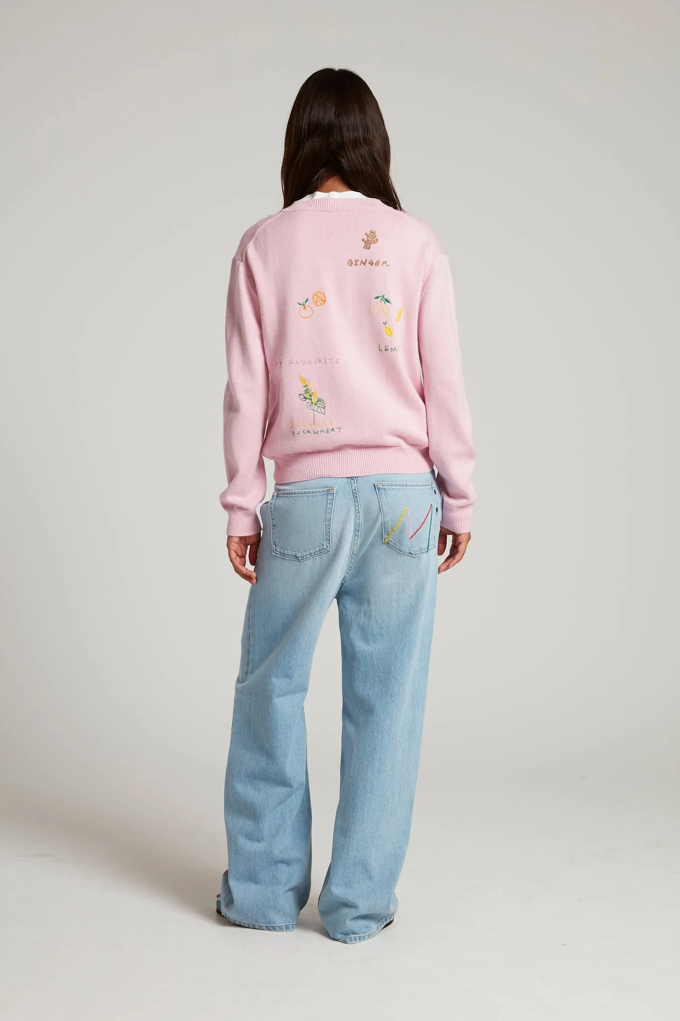 Embroidered Tea Cardigan