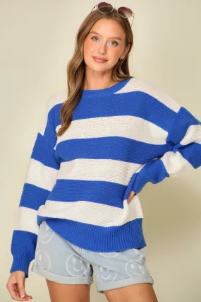 Everyday striped game day sweater