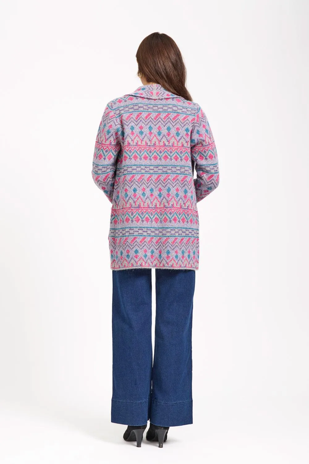 Fairisle cardigan MF-539 GREY