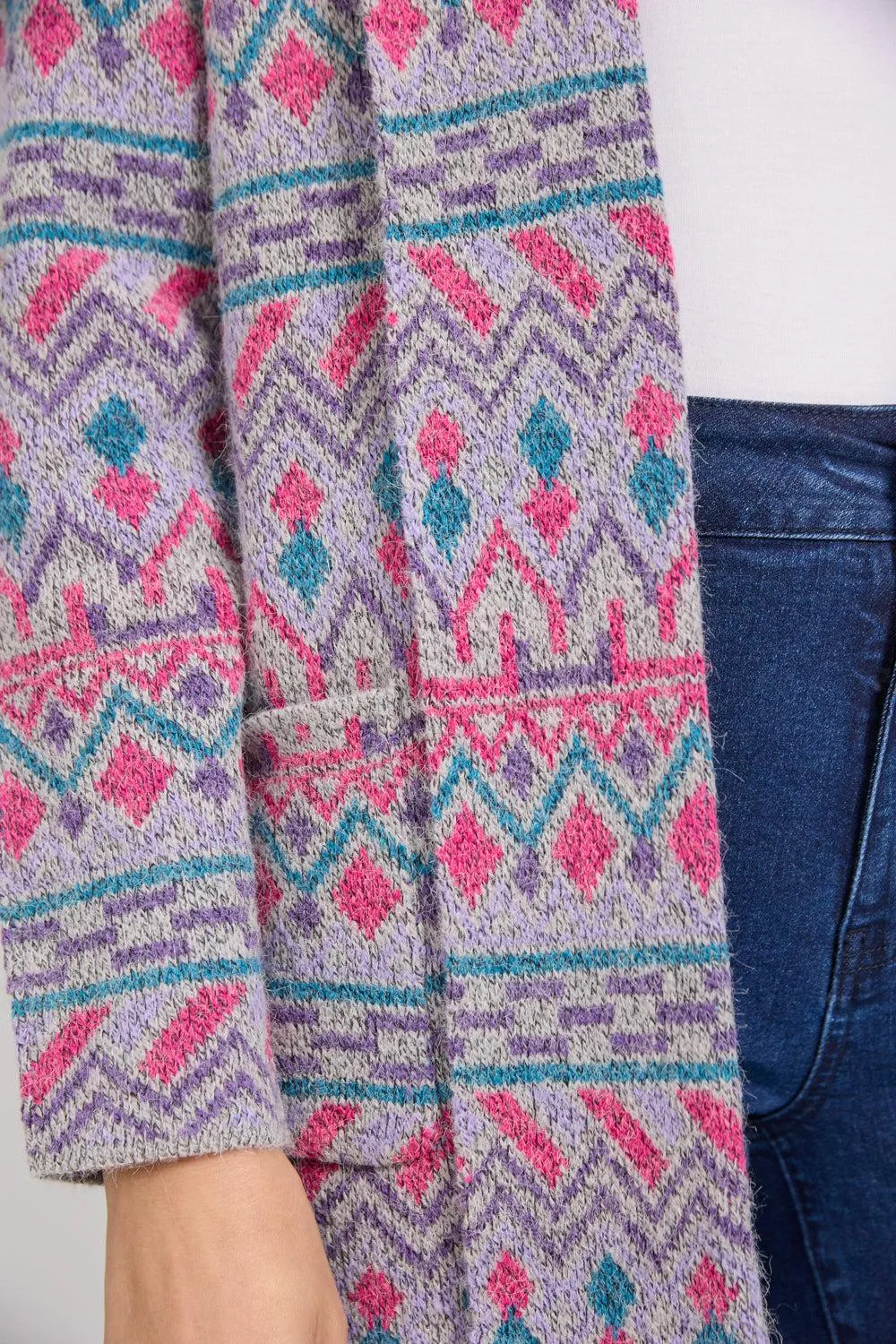 Fairisle cardigan MF-539 GREY