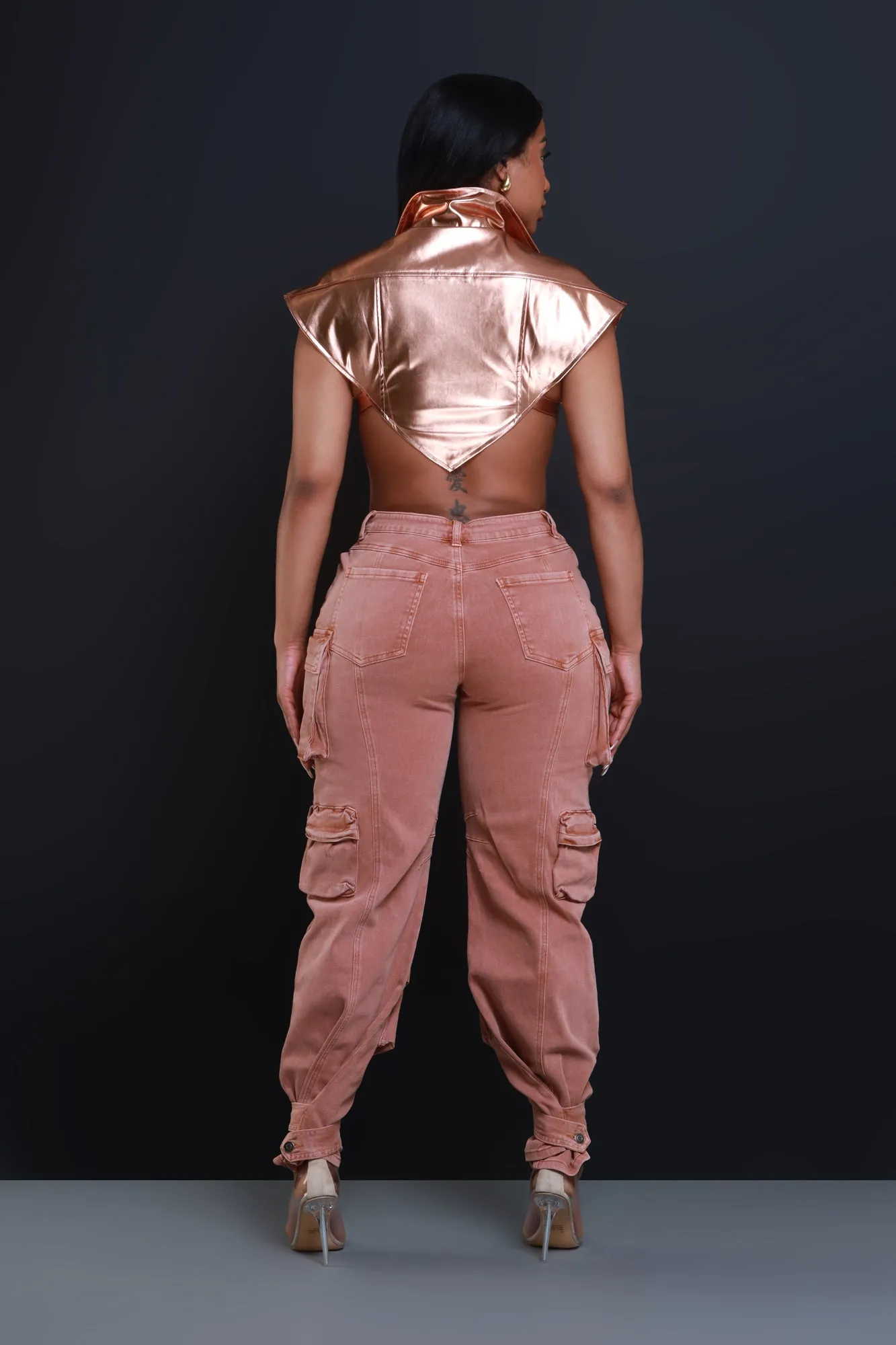 Fight Fire Denim Cargo Pants - Brick