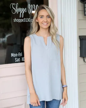 FINAL SALE Lydia Muslin Pocket Tank