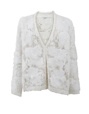 Floral Embroidered Boyfriend Cardigan
