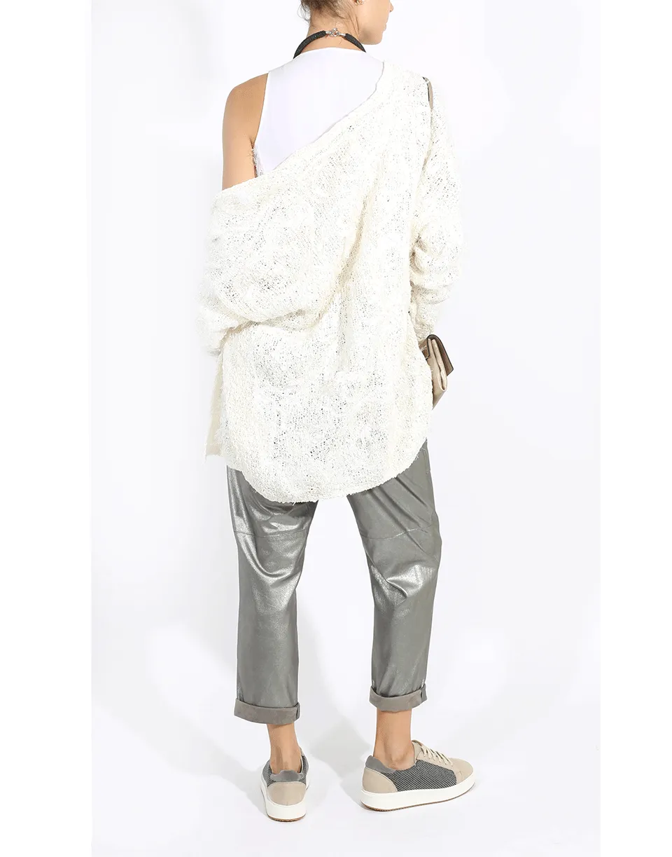 Floral Embroidered Boyfriend Cardigan