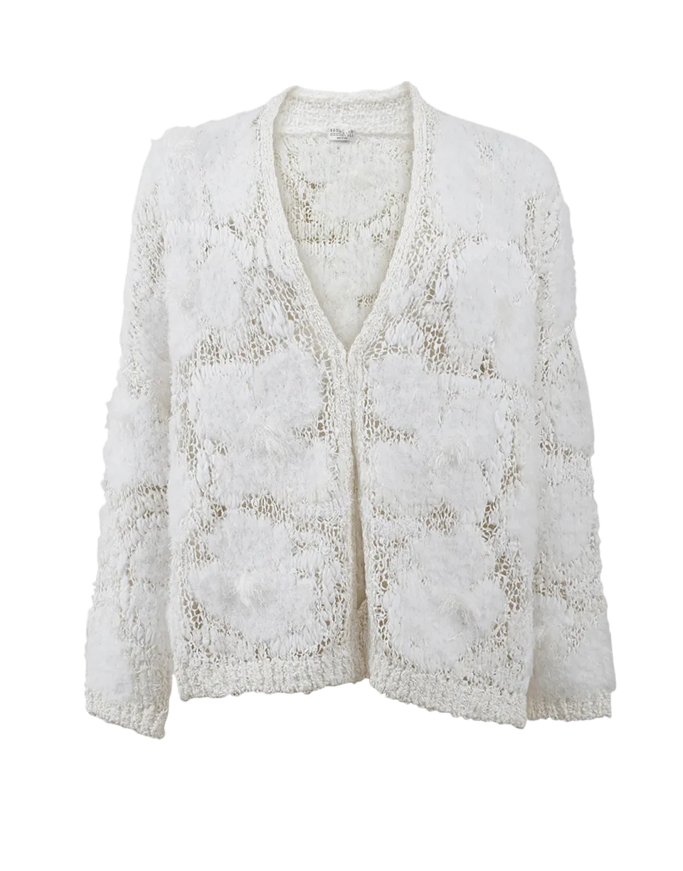 Floral Embroidered Boyfriend Cardigan