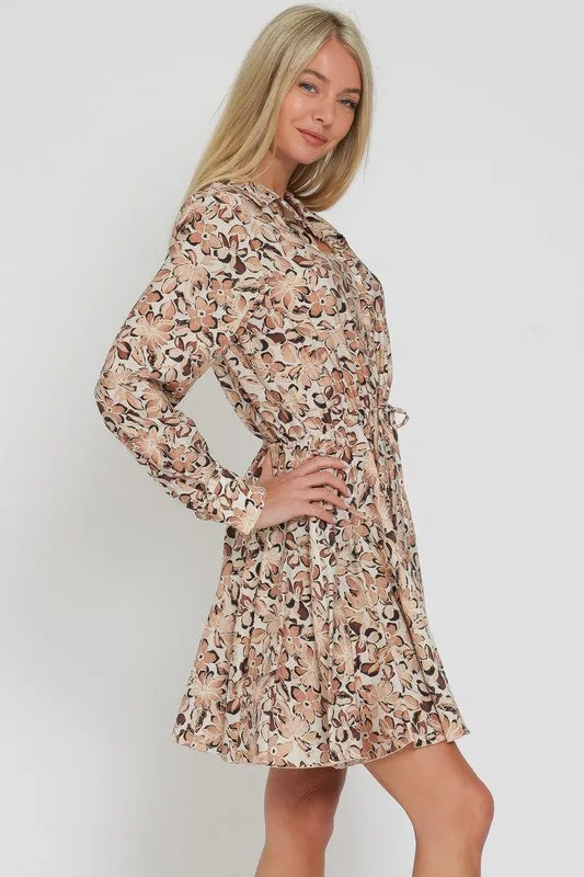 FLORAL FLIRTY SKIRT MINI DRESS
