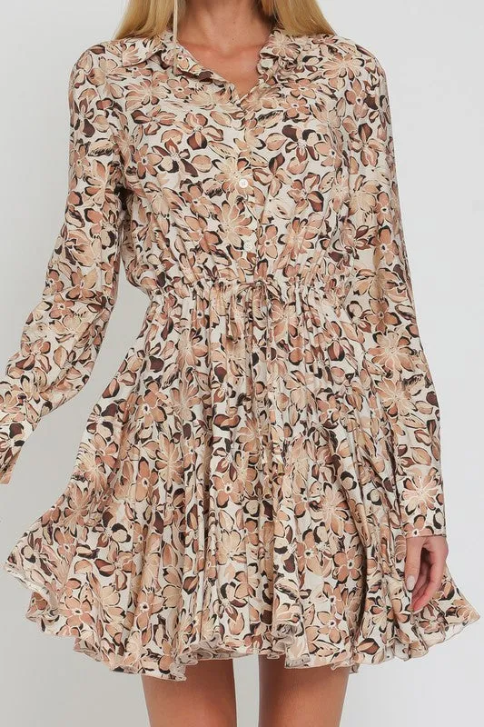 FLORAL FLIRTY SKIRT MINI DRESS