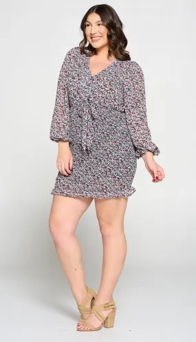 Floral long sleeve dress