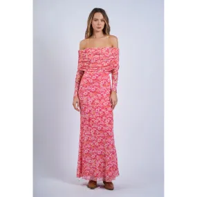 Floral long sleeve maxi dress