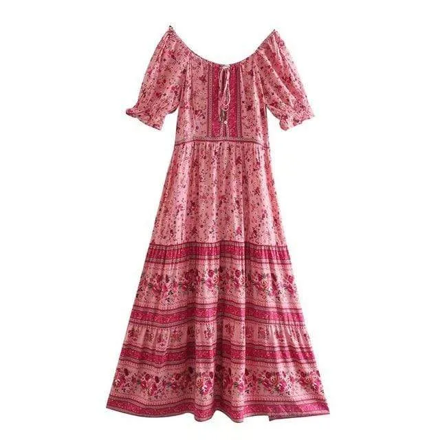 FLORAL PRINT MAXI DRESS